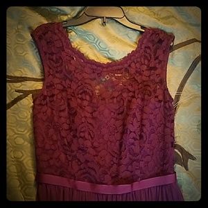 davids bridal wine bridesmaid dress size 6